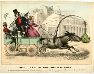 Mose, Lize, and Little Mose Going to California, 1849